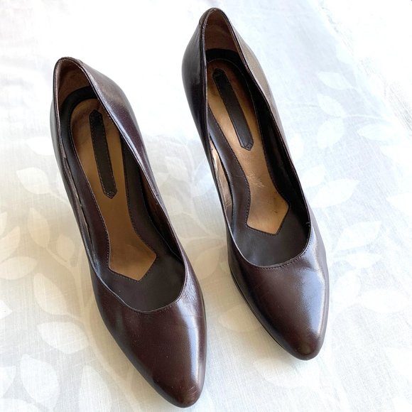BANDOLINO brown slip-on stiletto pumps - Picture 2 of 8